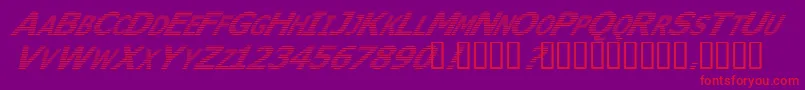 Czcionka WhereIsTheRestItalic – czerwone czcionki na fioletowym tle