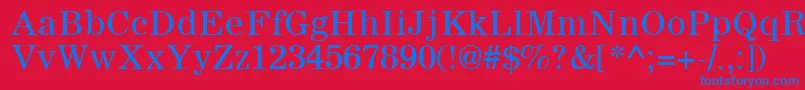 Sachem Font – Blue Fonts on Red Background