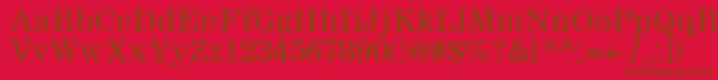フォントSachem – 赤い背景に茶色の文字