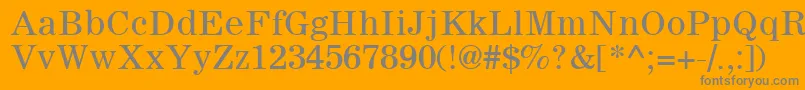 Sachem Font – Gray Fonts on Orange Background