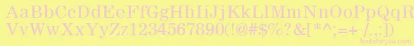 Sachem Font – Pink Fonts on Yellow Background