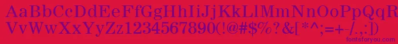 Sachem Font – Purple Fonts on Red Background