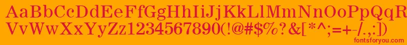 Sachem Font – Red Fonts on Orange Background