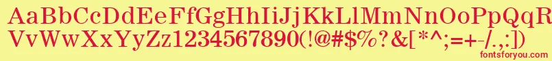 Sachem Font – Red Fonts on Yellow Background
