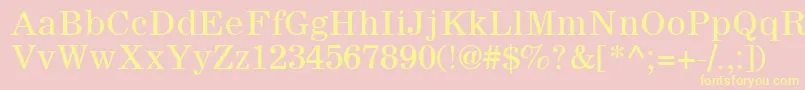 Sachem Font – Yellow Fonts on Pink Background