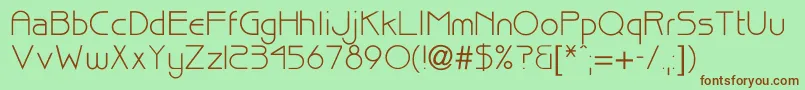 Bisque Font – Brown Fonts on Green Background
