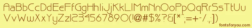 Bisque Font – Brown Fonts on Yellow Background