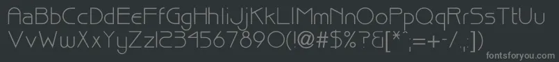 Bisque Font – Gray Fonts on Black Background