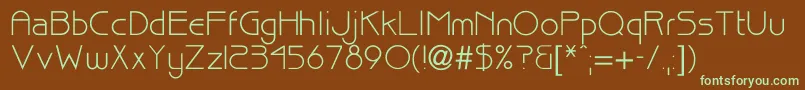 Bisque Font – Green Fonts on Brown Background