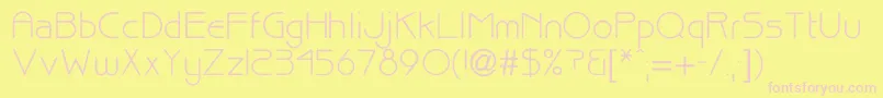 Шрифт Bisque – розовые шрифты на жёлтом фоне