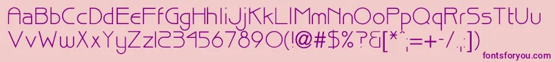 Bisque Font – Purple Fonts on Pink Background