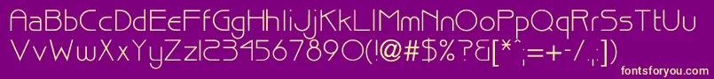 Bisque Font – Yellow Fonts on Purple Background