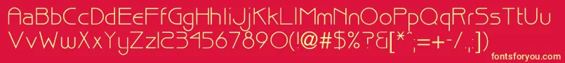 Bisque Font – Yellow Fonts on Red Background