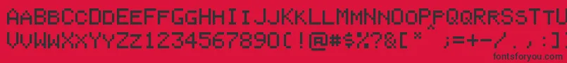Шрифт PixelColeco – чёрные шрифты на красном фоне