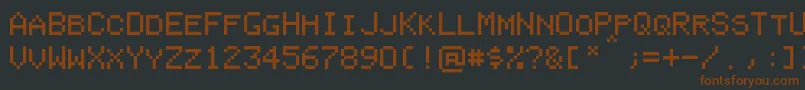 Шрифт PixelColeco – коричневые шрифты на чёрном фоне