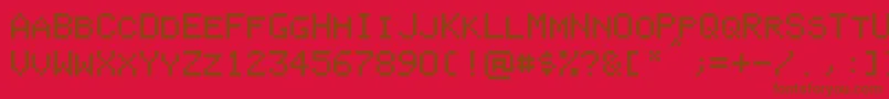Police PixelColeco – polices brunes sur fond rouge