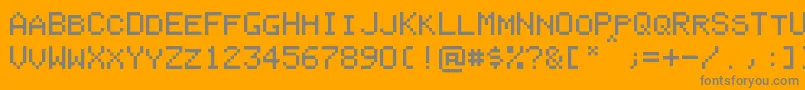 PixelColeco Font – Gray Fonts on Orange Background