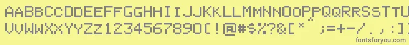 Шрифт PixelColeco – серые шрифты на жёлтом фоне