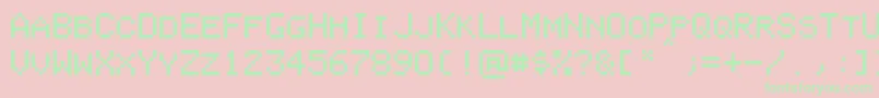 PixelColeco Font – Green Fonts on Pink Background