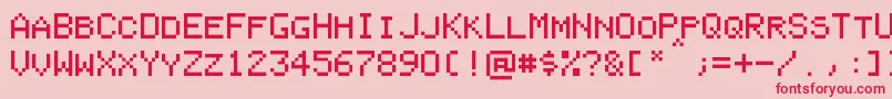 Шрифт PixelColeco – красные шрифты на розовом фоне