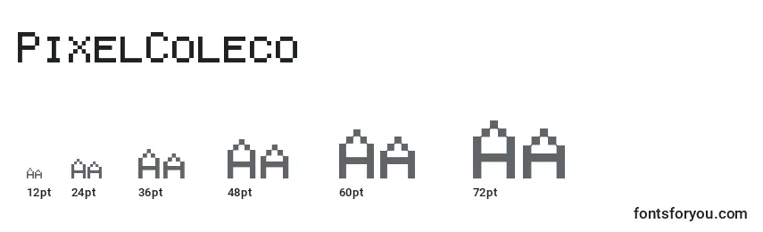 Größen der Schriftart PixelColeco