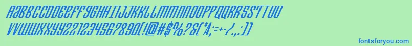 Departmenthcondital Font – Blue Fonts on Green Background