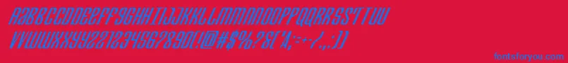 Departmenthcondital Font – Blue Fonts on Red Background