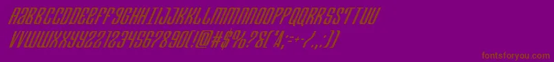 Departmenthcondital Font – Brown Fonts on Purple Background