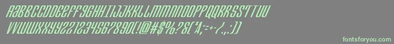Departmenthcondital Font – Green Fonts on Gray Background
