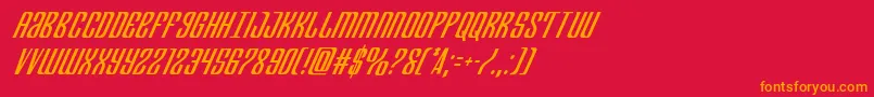 Departmenthcondital Font – Orange Fonts on Red Background