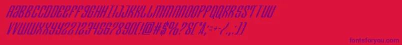 Шрифт Departmenthcondital – фиолетовые шрифты на красном фоне