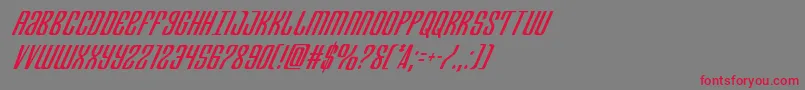 Departmenthcondital Font – Red Fonts on Gray Background