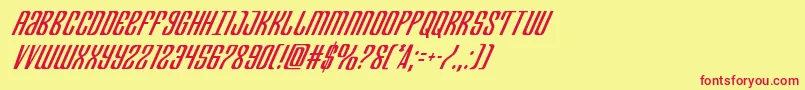 Departmenthcondital Font – Red Fonts on Yellow Background