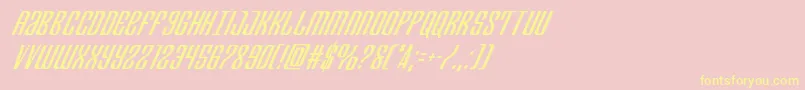Departmenthcondital Font – Yellow Fonts on Pink Background