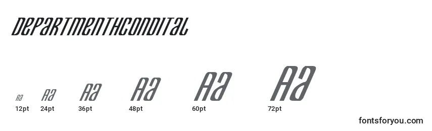 Departmenthcondital Font Sizes