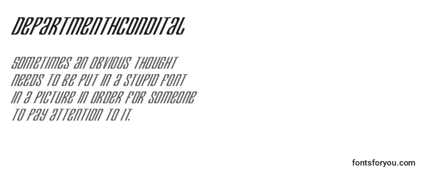 Review of the Departmenthcondital Font