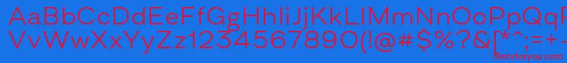 AsketExtendedLight Font – Red Fonts on Blue Background