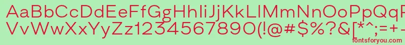 AsketExtendedLight-fontti – punaiset fontit vihreällä taustalla
