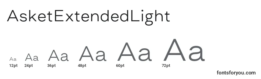 Размеры шрифта AsketExtendedLight (116153)
