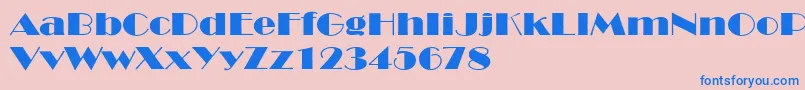 RoyaltonextNormal Font – Blue Fonts on Pink Background