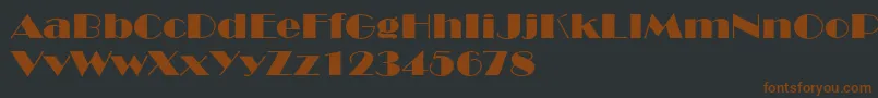 RoyaltonextNormal-fontti – ruskeat fontit mustalla taustalla