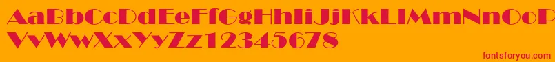 RoyaltonextNormal Font – Red Fonts on Orange Background