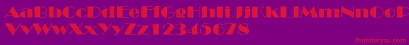 RoyaltonextNormal Font – Red Fonts on Purple Background