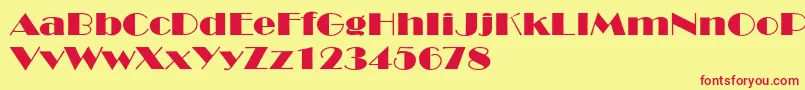 RoyaltonextNormal Font – Red Fonts on Yellow Background