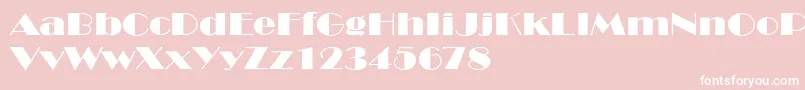 RoyaltonextNormal-Schriftart – Weiße Schriften auf rosa Hintergrund