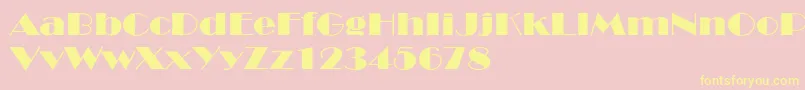 RoyaltonextNormal Font – Yellow Fonts on Pink Background