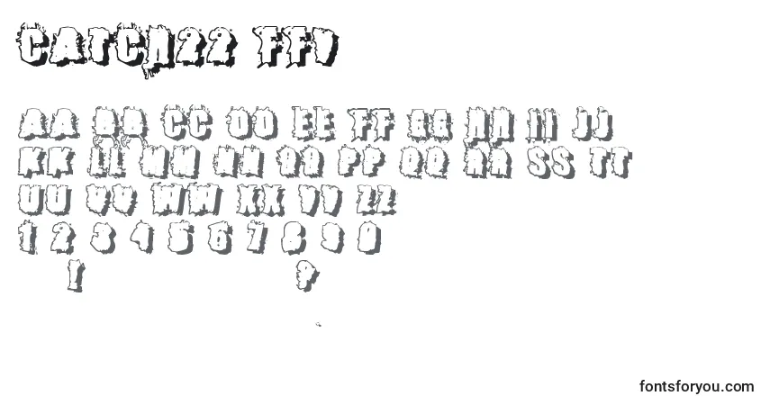 A fonte Catch22 ffy – alfabeto, números, caracteres especiais