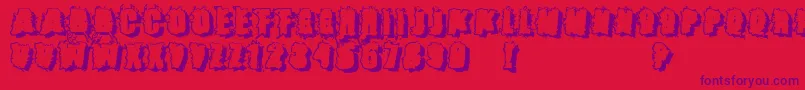 Catch22 ffy Font – Purple Fonts on Red Background