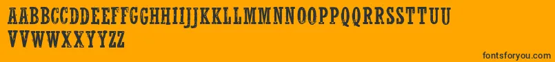 WolfrednelsonLight Font – Black Fonts on Orange Background