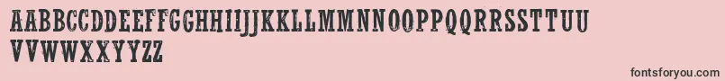フォントWolfrednelsonLight – ピンクの背景に黒い文字